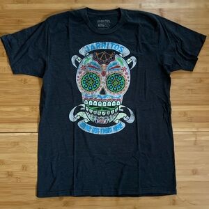 Black Sugar Skull Short Sleeve Tee - Men's Graphic Shirt